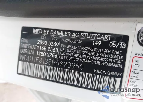 2014 Mercedes-Benz E 350 4Matic from USA, damaged, VIN WDDHF8JB8EA820950